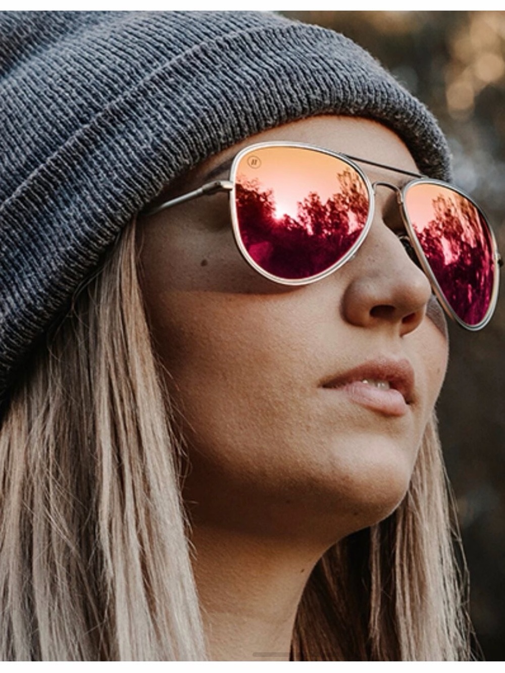 BLENDERS Eyewear Sedona Sunset Pink Polarized Aviator Sunglasses